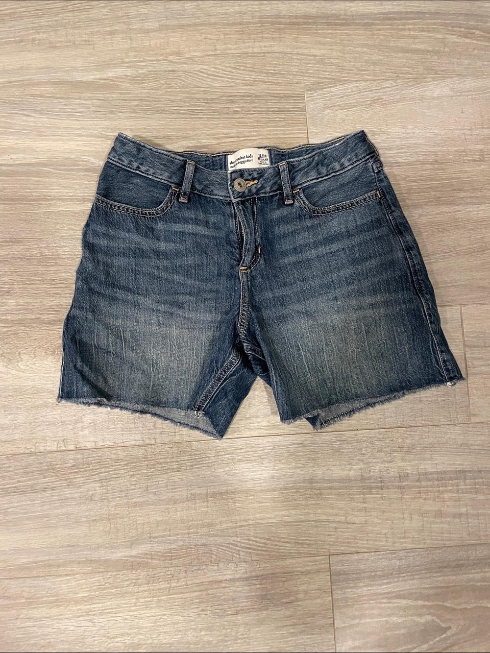 abercrombie kids Faded Blue Denim Cutoff Shorts